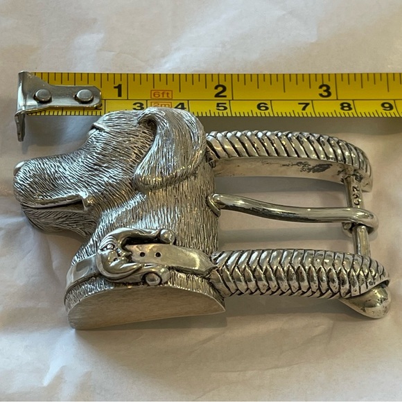 Large Labrador Barry Kieselstein-Cord Belt Sterling Silver Numbered Vintage 1989 - Picture 7 of 15